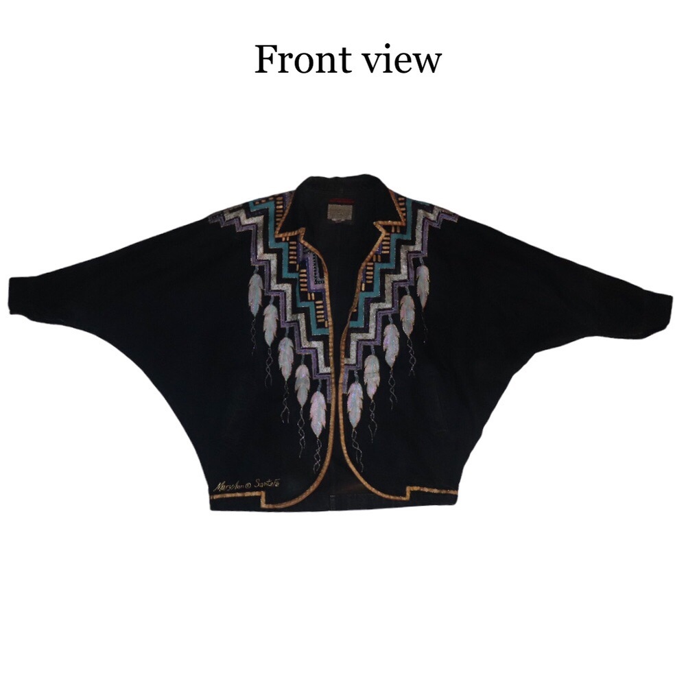 Mary Ann Nibbelink Sundance Vintage Handpainted Denim Jacket Medium Southwest - Picture 5 of 14